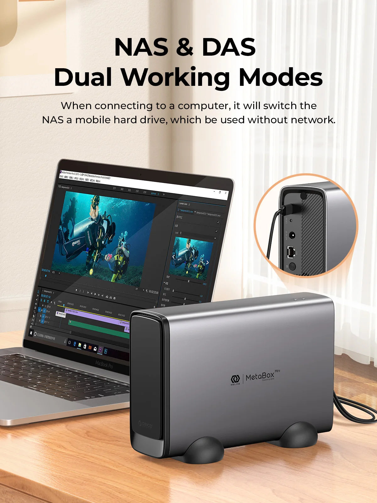 Orico Mini Metal NAS Box with Type C and Remote Access