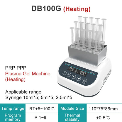 Compact Plasma Gel Heating Device for 2.5–10ml Syringes DB100G
