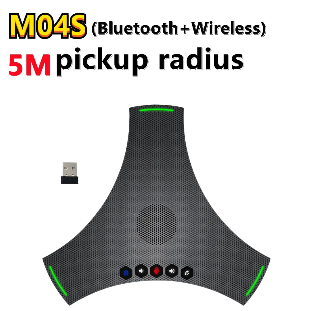 Wireless Conference Speakerphone 16m Pickup Bluetooth USB