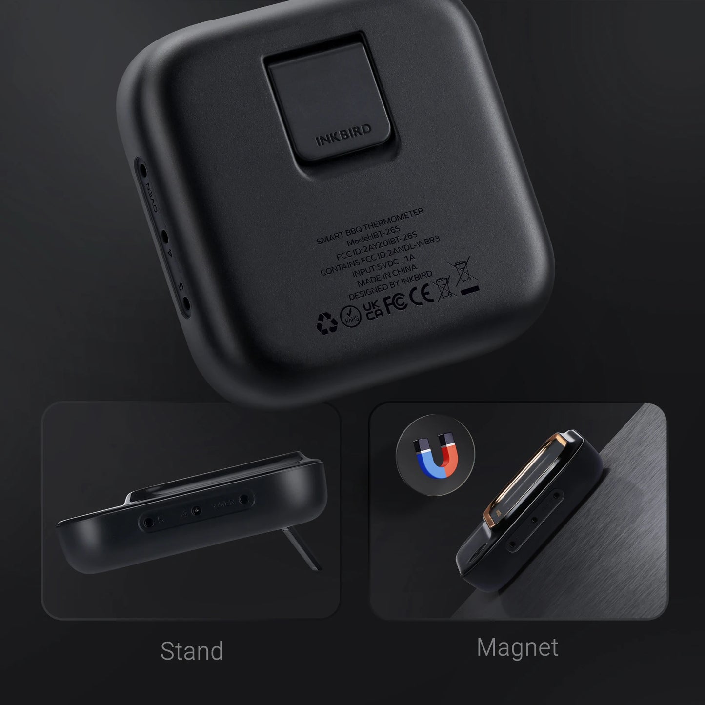 WiFi Bluetooth BBQ Thermometer 4 Probes with App