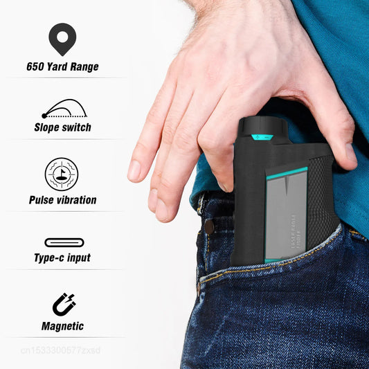 Portable Golf and Hunting Laser Rangefinder with Rechargeable Battery