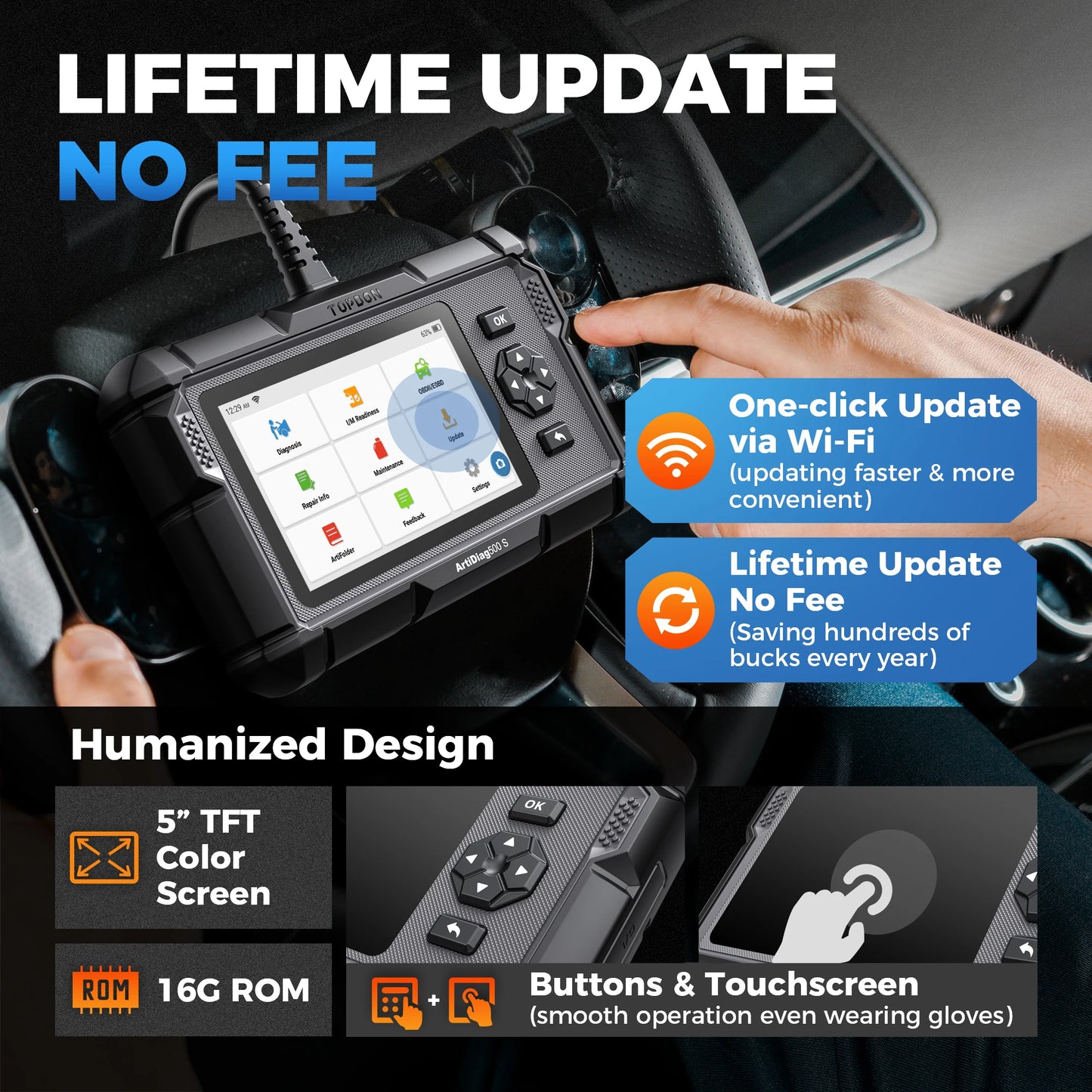 Portable Engine Code Reader Car Diagnostic Scan Tool Full Systems
