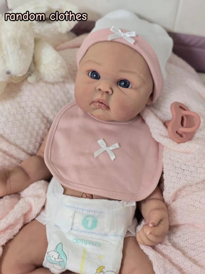 45cm Lifelike Silicone Reborn Baby Doll Girl