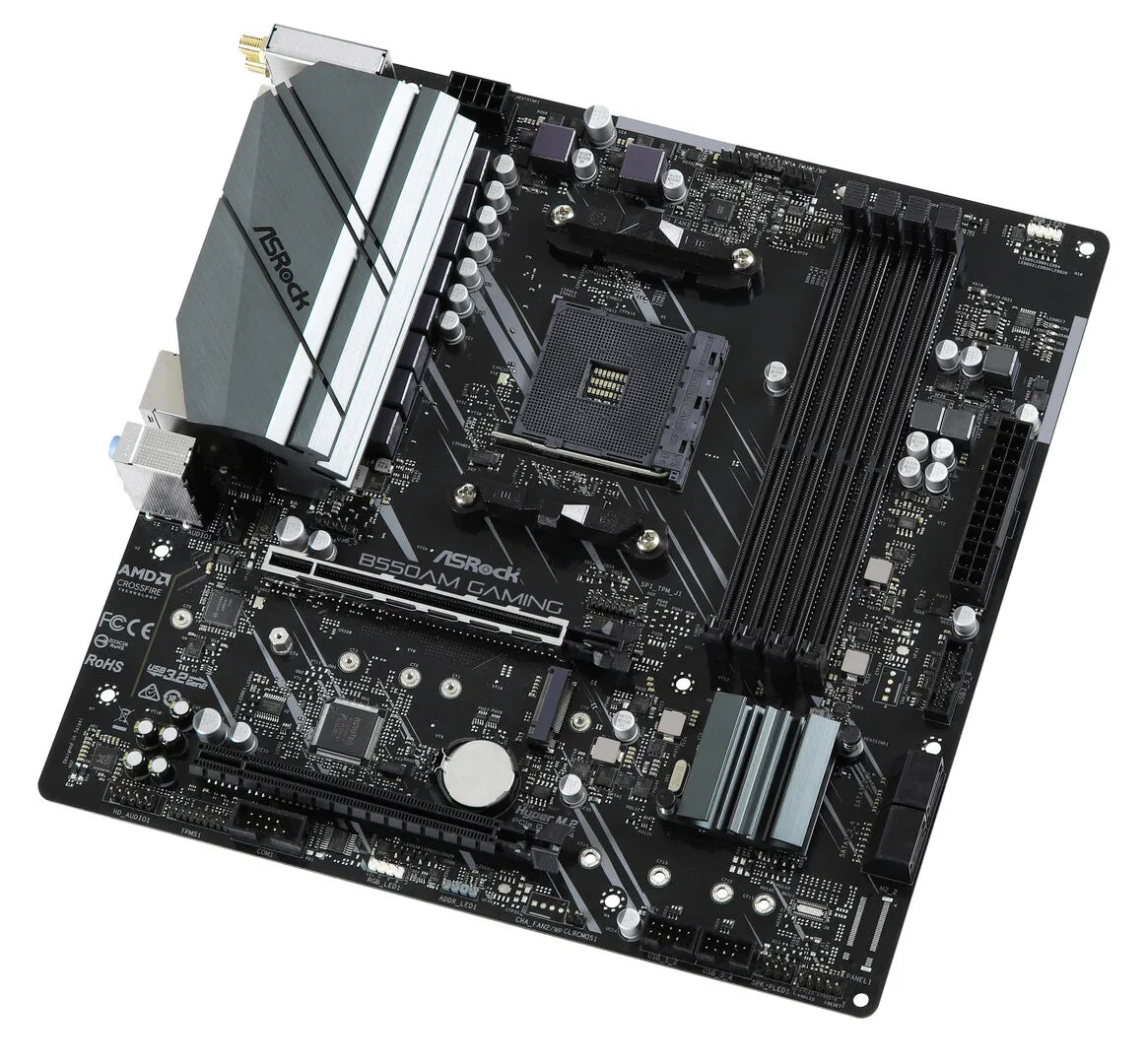 AM4 B550M Micro ATX Motherboard with Ryzen 5600 CPU DDR4 M.2