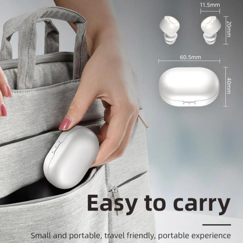 White Mini Magnetic Hearing Amplifier for Seniors