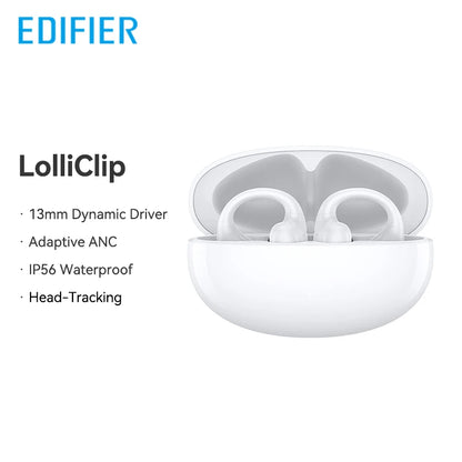 Black Open-Ear Earphones with Multipoint & Long Battery