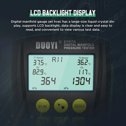 Pro Digital Manifold Kit for R410A/R134A