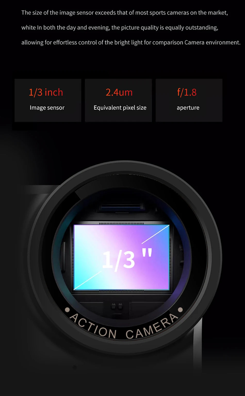 5K Action Camera with Electronic Stabilizer & WiFi