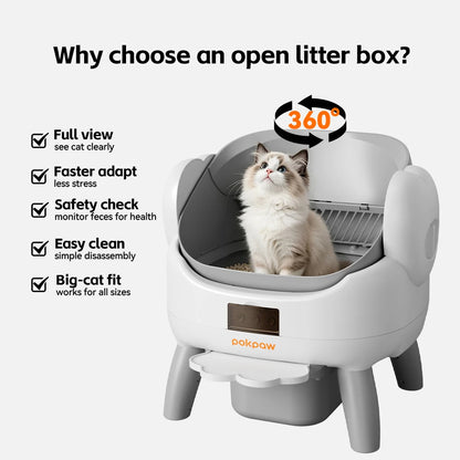 Quiet Smart Self-Cleaning Cat Litter Box with App Control