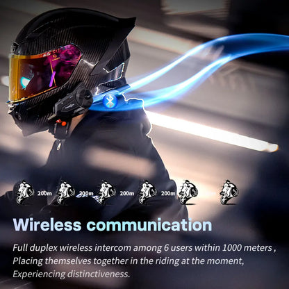 Waterproof Motorbike Intercom with Integrated Dash Cam