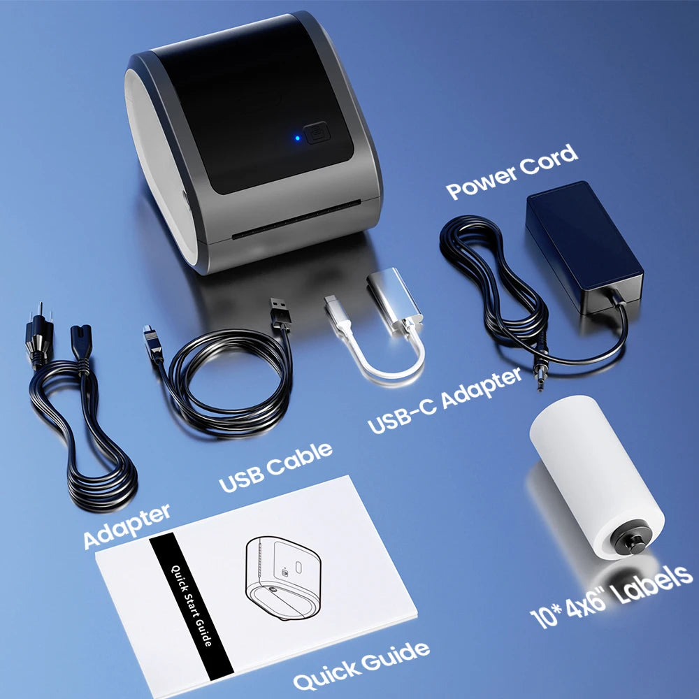Portable Wireless Thermal Label Printer Bluetooth Shipping Labels
