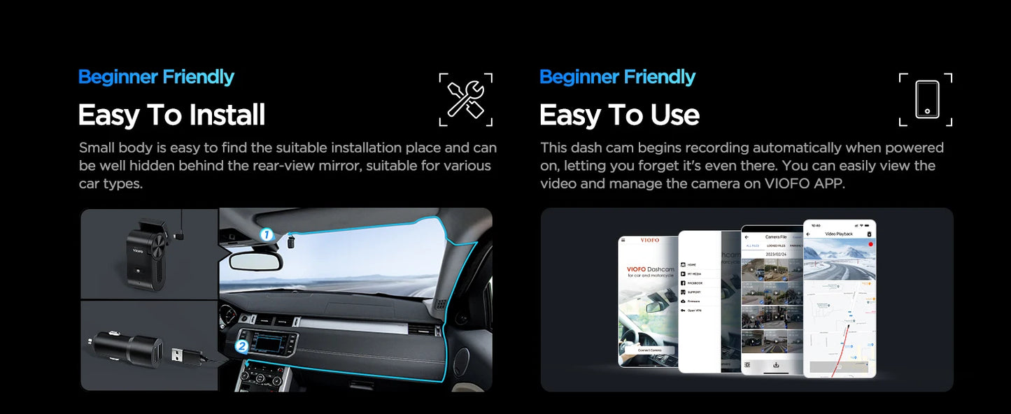 2K Car Dash Camera with Wi-Fi GPS 32GB