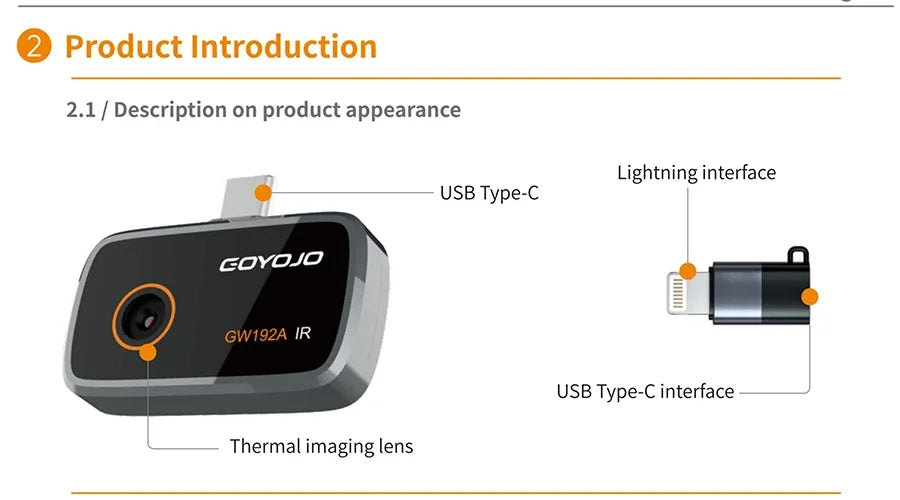 Portable Thermal Imaging Camera for iPhone and Android Phones