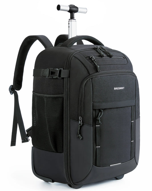 Portable 17" Laptop Trolley Backpack Waterproof Travel Bag