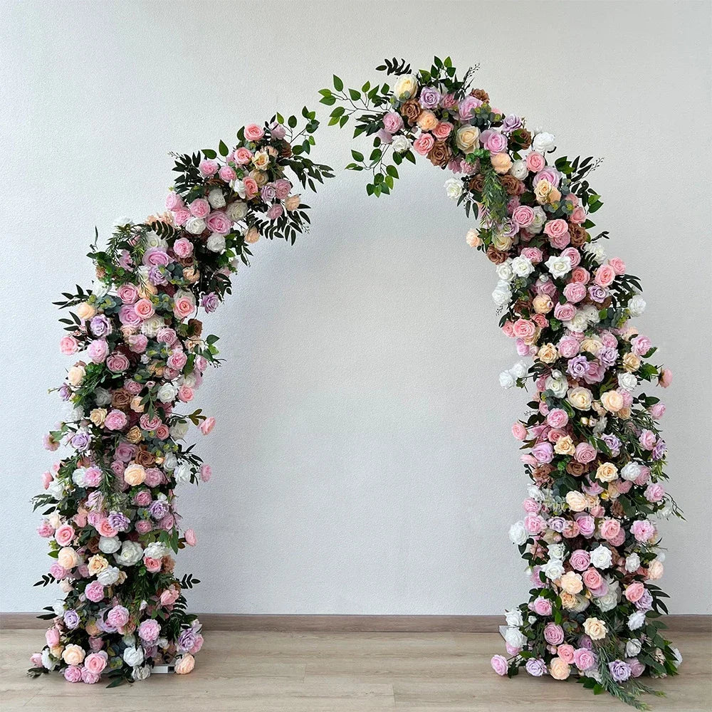 0.9m to 1.2m Pink Rose Artificial Flower Arch Display