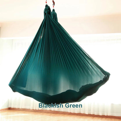 Blackish Green Aerial Yoga Hammock 7×2.8m for Fitness
