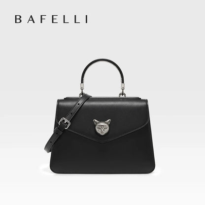 Women’s Black Leather Crossbody Saddle Shoulder Bag