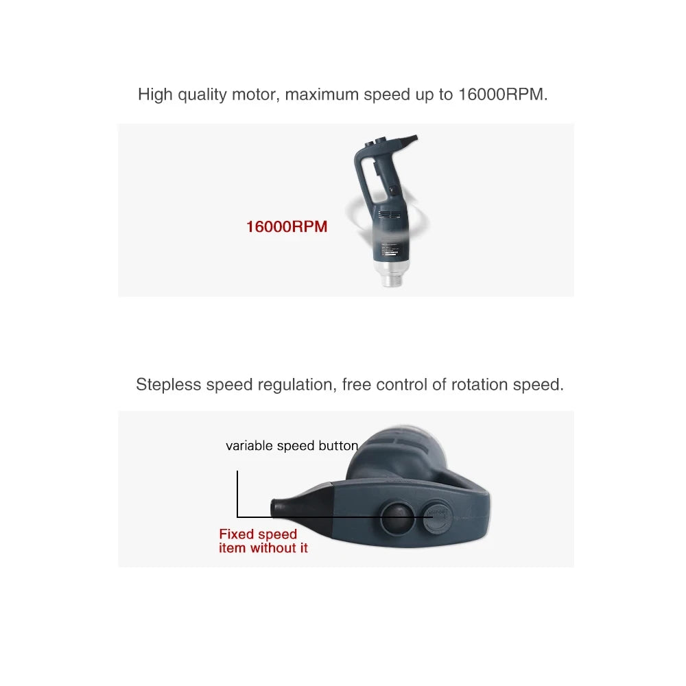 500W Fixed Speed Handheld Stick Blender 300mm Commercial Use