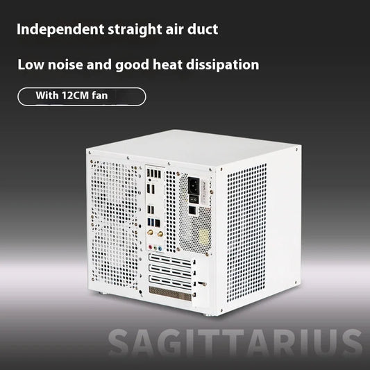 White 8-Bay NAS Chassis for MATX Build & Storage