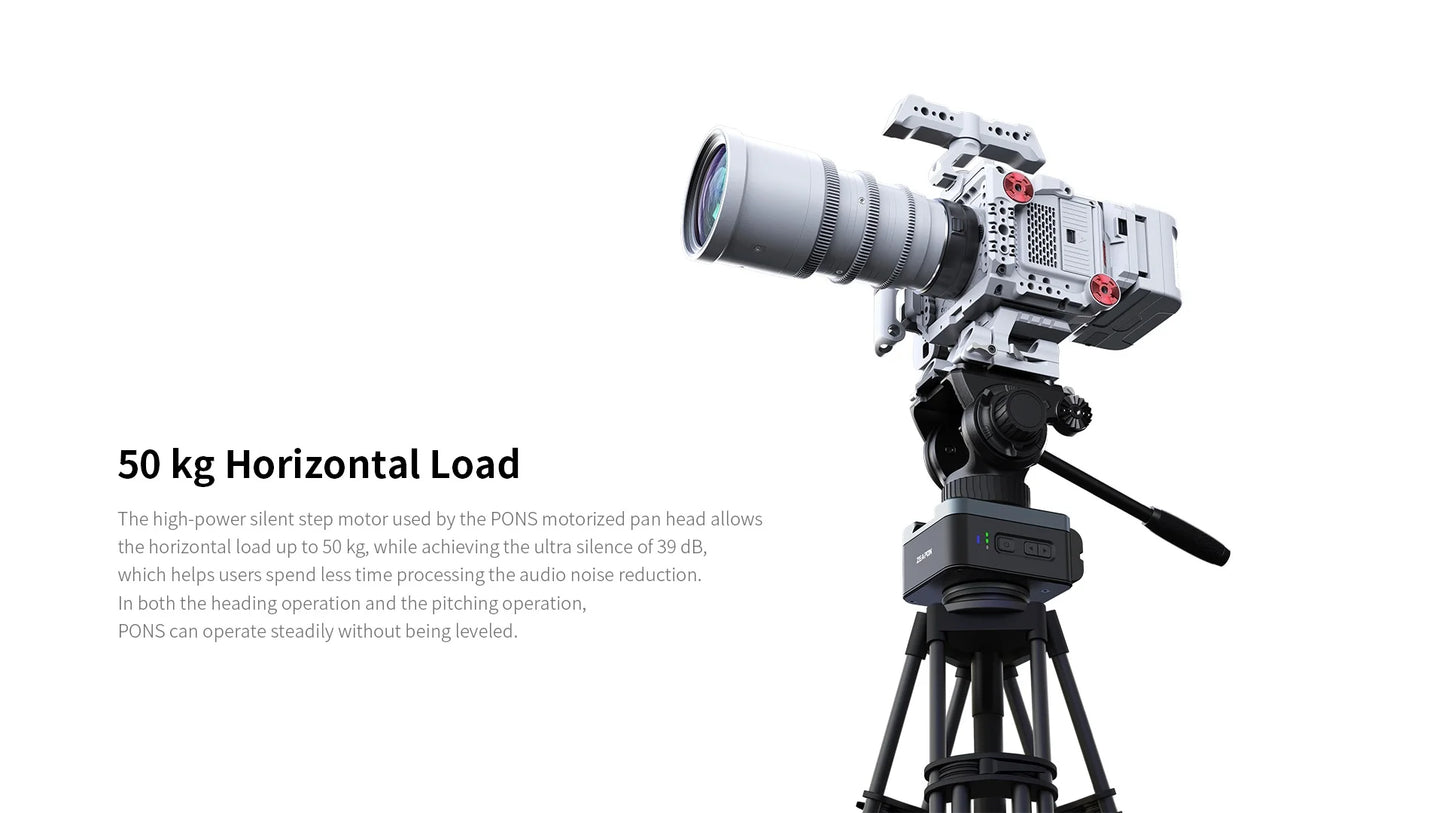 Heavy Duty PD-E1 Motorized Double Axis Pan Head for Tripods