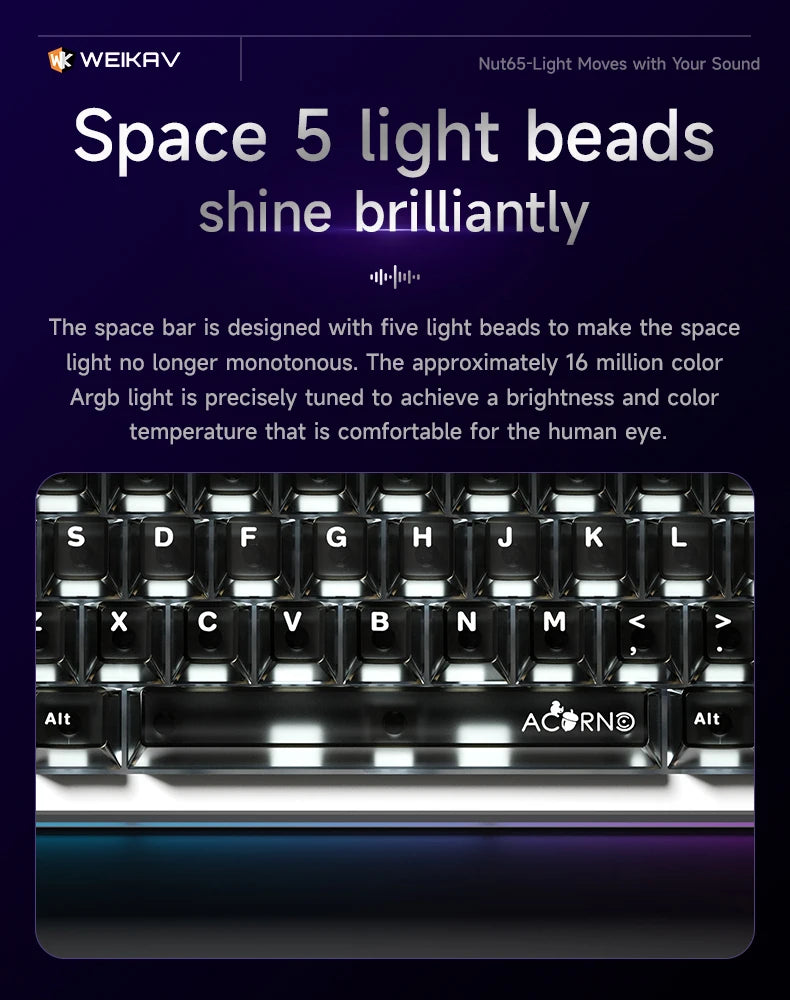 Wireless 65% Aluminum Mechanical Keyboard Gasket Mount