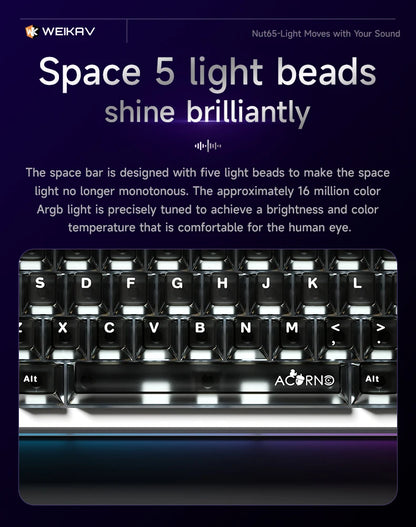 Wireless 65% Aluminum Mechanical Keyboard Gasket Mount