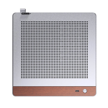 Silver Mini ITX Aluminum PC Case with 4.5L Compact Design