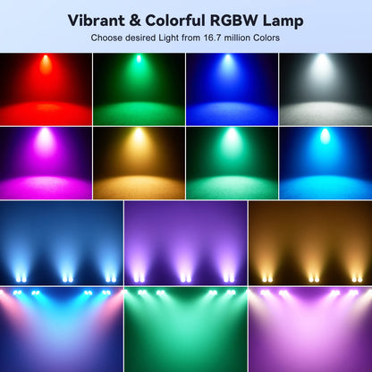 4 Pack COB LED Stage Lights for Weddings and Parties