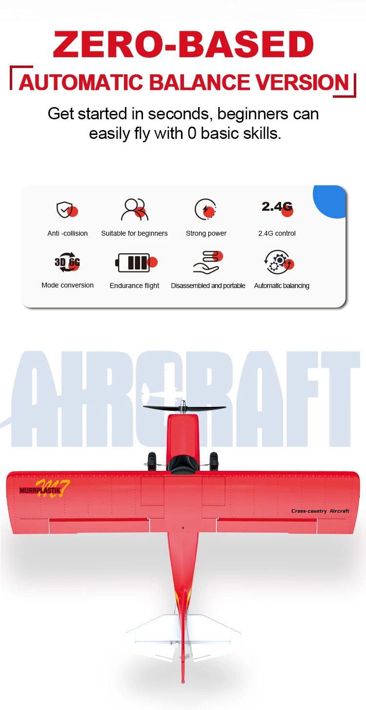 Blue 4CH Brushless RC Airplane with EPP Foam Design