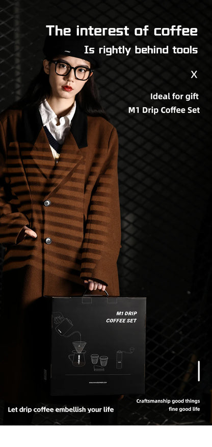 White 7-Piece Espresso & Pour Over Coffee Set