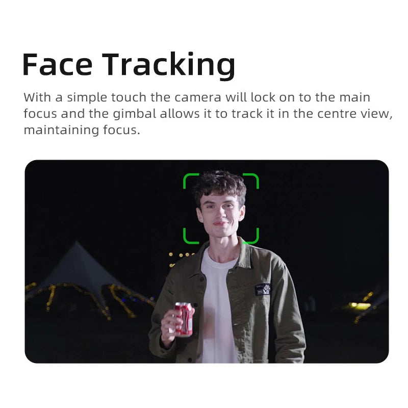 5K Pocket Vlogging Camera 3-Axis Stabilization Face Tracking
