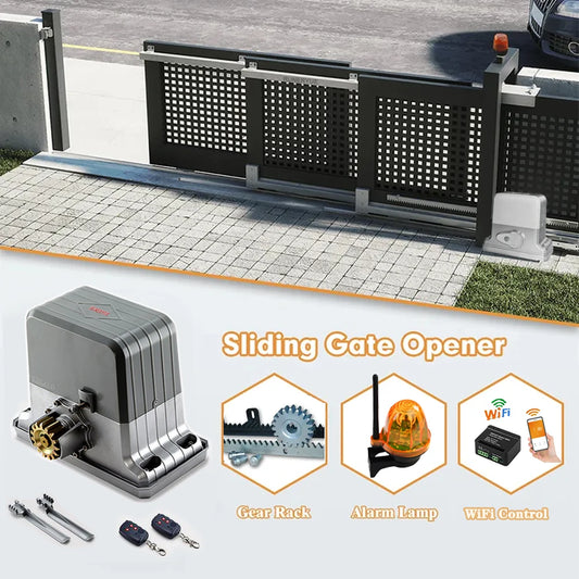 Heavy Duty 1200kg Electric Sliding Gate Motor Smart Control Set