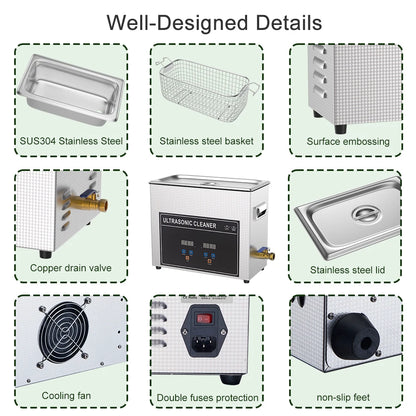 Heavy Duty 3.2L Ultrasonic Cleaner for Jewellery Tools