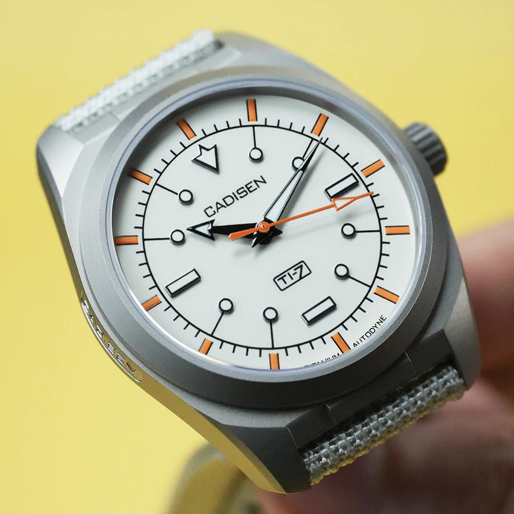 Automatic Titanium Mechanical Watch 8215 Movement  White