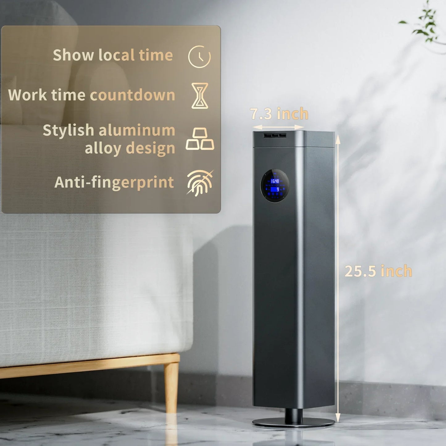Titanium Gray Bluetooth Essential Oil Diffuser for Large Rooms