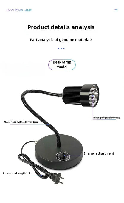 600W 405nm UV Glue Curing Lamp Adjustable