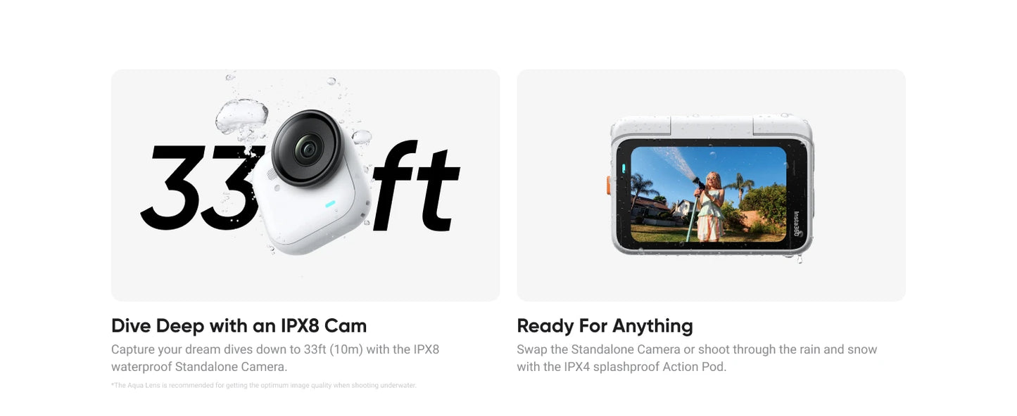 White 4K Pocket Camera for Vlogs and Action Shots