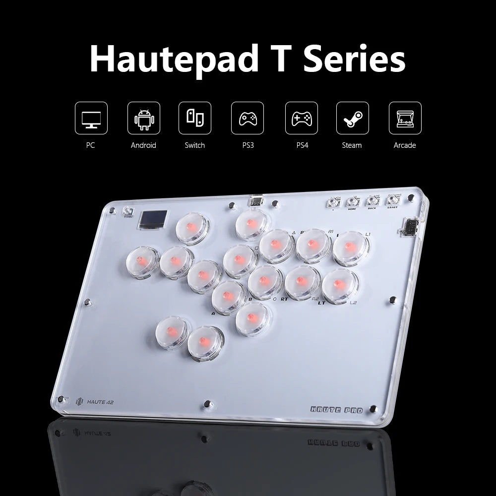 Hautepad T16 Mini Arcade Joystick for PS4/Switch
