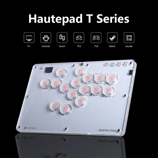 Hautepad T16 Mini Arcade Joystick for PS4/Switch