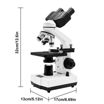 HD Binocular Microscope 40X to 5000X for Lab and Study