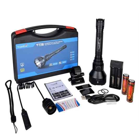 Powerful LED Hunting Torch 2300 Lumen with Rechargeable Battery