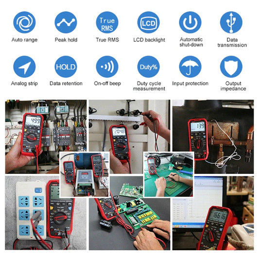 UT89XE Digital Multimeter Professional Auto-Ranging Tester