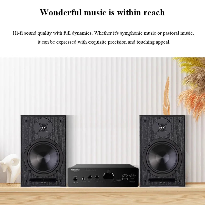 6.5" Bookshelf Speakers 2-Way 100W Stereo Pair