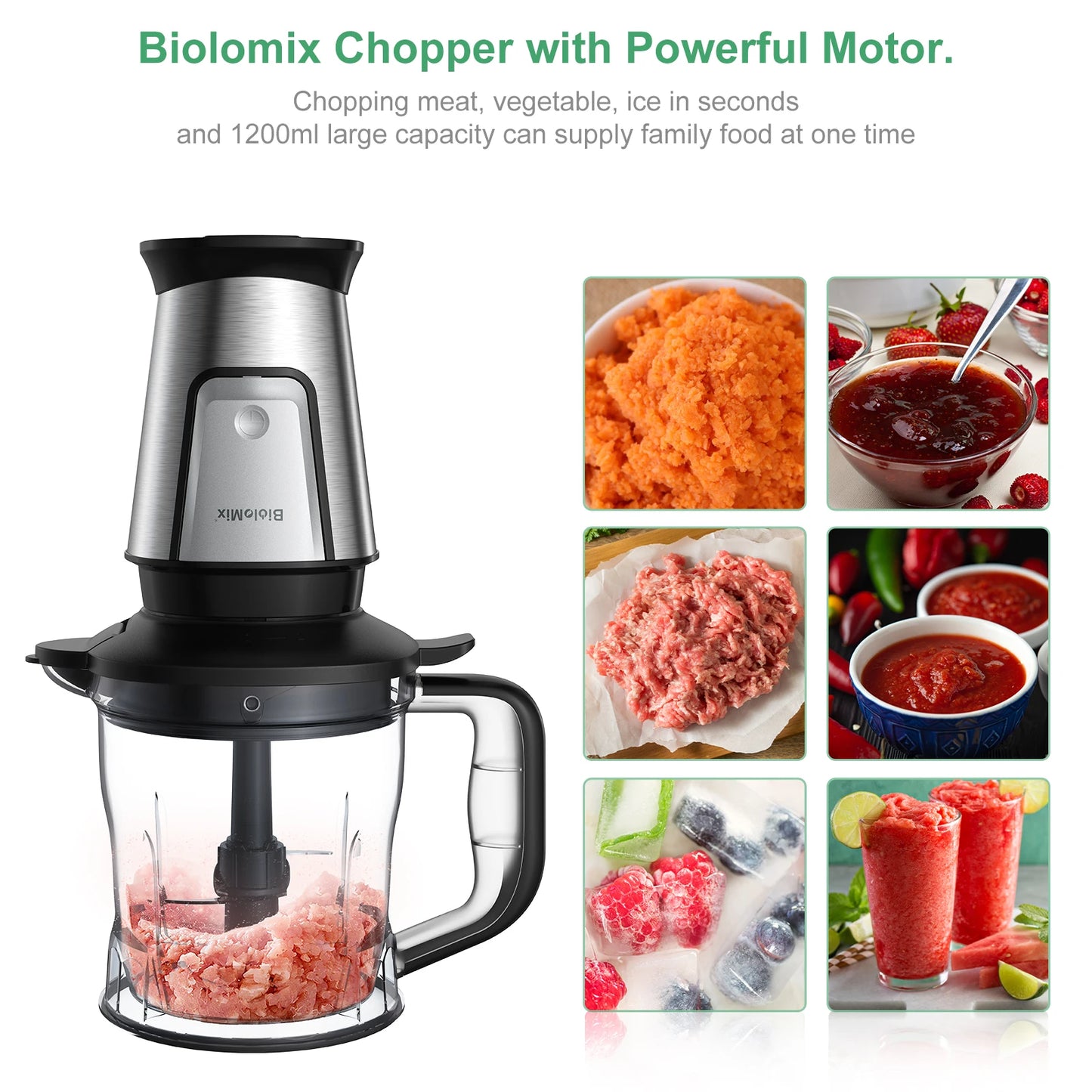 700W 3in1 Food Processor Blender Juicer with Grinder