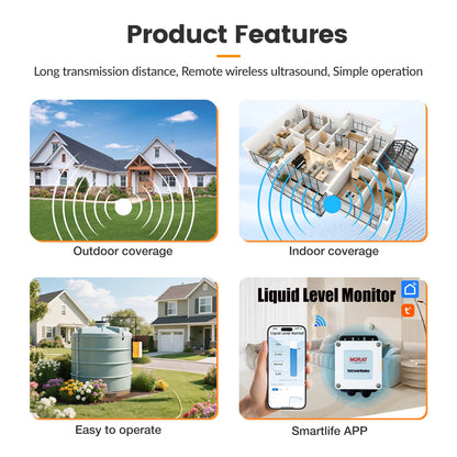 Smart WiFi Water Level Monitor with LCD Temperature Display