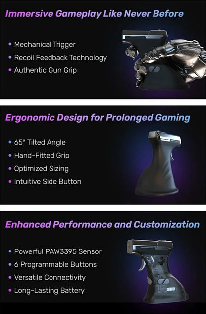 Ragnok 3 Black Recoil Gaming Mouse for FPS