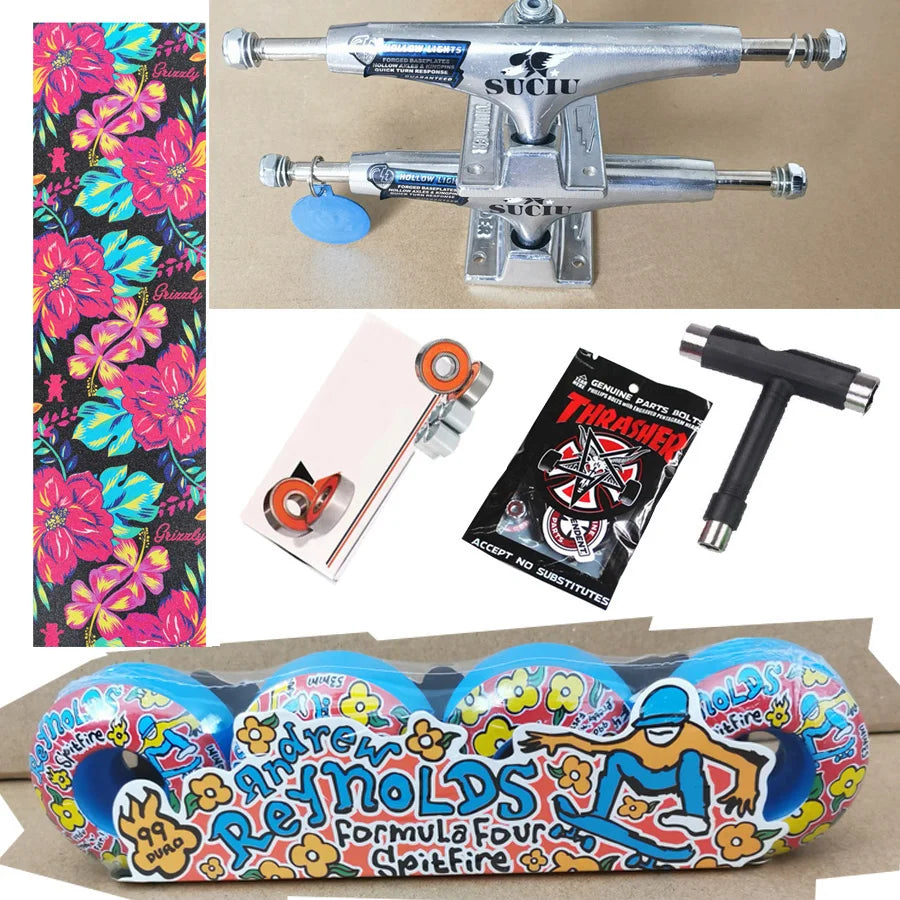 High-Performance 53mm Skateboard Kit with Grip Tape Included