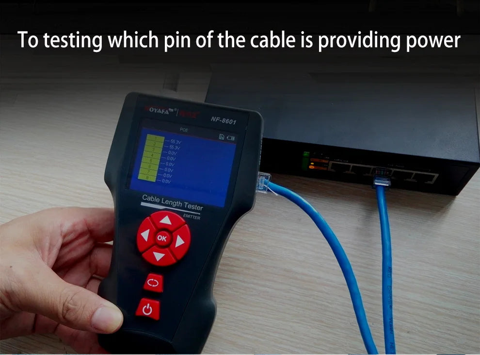 WiFi-Enabled Network Tester RJ45/RJ11 with Fault Detection