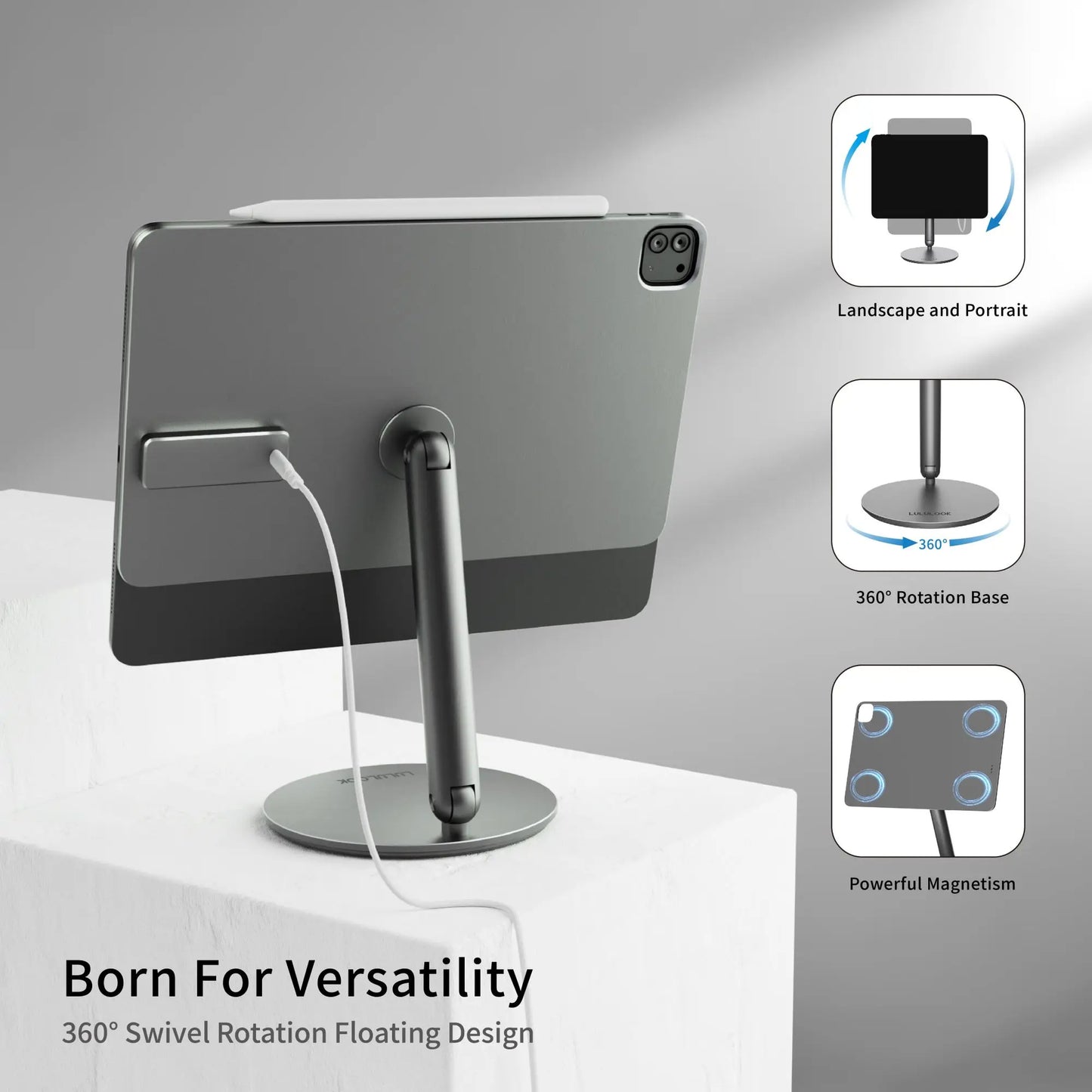 360 Rotating Magnetic Charging Stand for iPad Air 11"