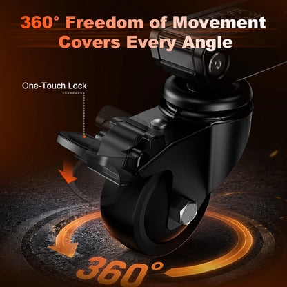 Aluminum Tripod Dolly 3-Wheel Foldable Base Quick Lock